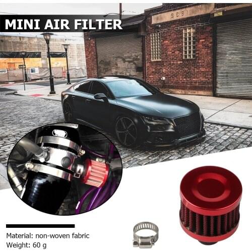 12mm Air Intake Filter Vent Breather Filter with Hose Clamp Car Cold Crankcase for Caring Personal Cars Accessories
