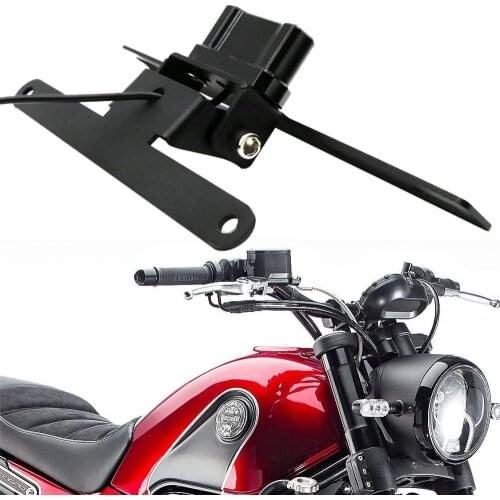 Motorcycle Parts Rear License Registration Plate Tail Frame Holder Bracket Modified with Led Light for Benelli Leoncino 500 Bj50