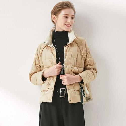 Women newest stand collar short duck down jacket female fashion slim warm popular coat lady winter Europe and America jackets