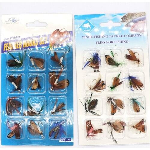 12Pcs/Set Insects Flies Fly Fishing Lures Bait High Carbon Steel Hook Fish Tackle With Super Sharpened Crank Hook Perfect Decoy