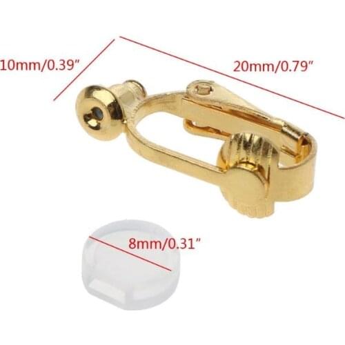 24Pcs DIY Earrings Converter With Comfort Earring Pads Turn Pierced Into Clip-On