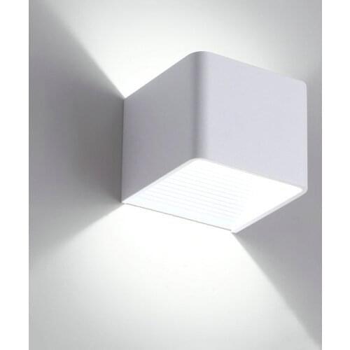 5W-10W Indoor LED Wall Lamp 220V LED Luminaire Aisle Square Wall Sconce Bedroom LED Wall Lights White/Black Color