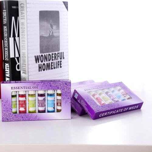 6pcs/set Essential Oil For Diffuser Aromatherapy Oil Humidifier 6 Kind 5ML Fragrance Aromatherapy Oil Natural Spa