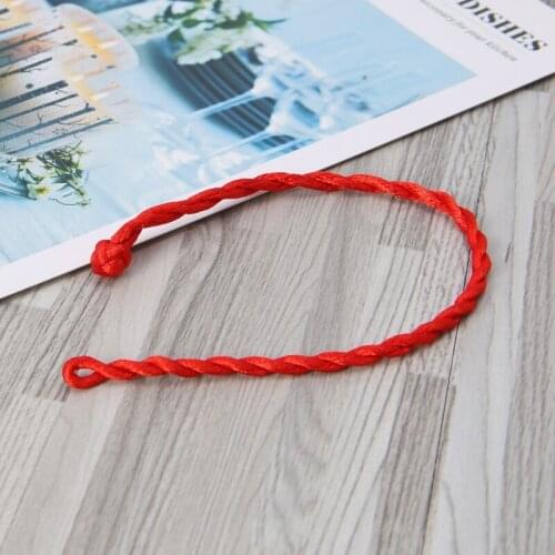 97QE 100PCS Red String Kabbalah Bracelets Ethnic Red Rope Lanyard Accessory Jewelry
