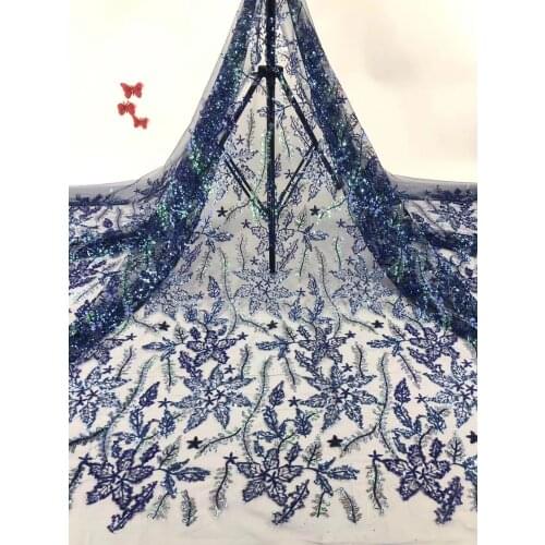 African lace fabric 2020 high quality lace Nigeria tulle lace fabric French mesh lace fabric sewing clothes D4076