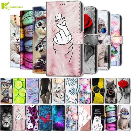 Luxury 3D Painted Leather Case For OPPA A5 A 5 2020 Case on For OPPO A9 A 9 2020 Fundas Wallet Flip Stand Phone Cover Coque
