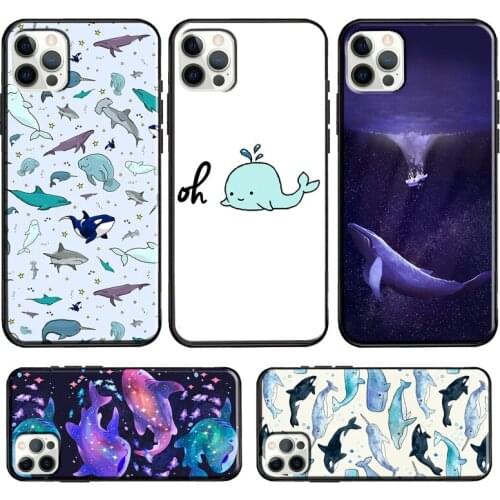 Sea Whale Narwhals Case For iPhone 12 Pro Max 12 mini 11 Pro Max 6S 7 8 Plus X XR XS Max SE 2020 Cover