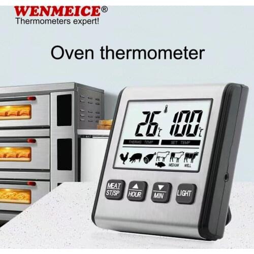 Digital BBQ Meat Thermometer Grill Oven Thermomet With Timer & Stainless Steel Probe Cooking Kitchen Thermometer TP-710