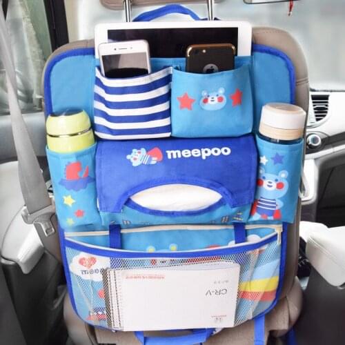 Colorful Car Seat Pocket Tidying Children Protector 3 Patterns Universal Useful Car Seat Bag