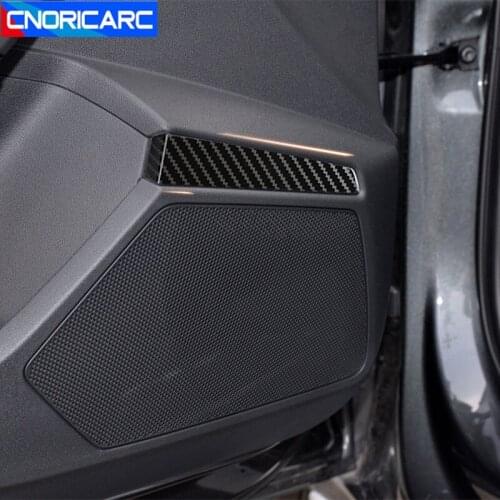 Carbon Fiber Color Car Styling Door Panel Decoration Cover Stickers Trim For Audi A3 2021 Stainless Steel Interior Accessories