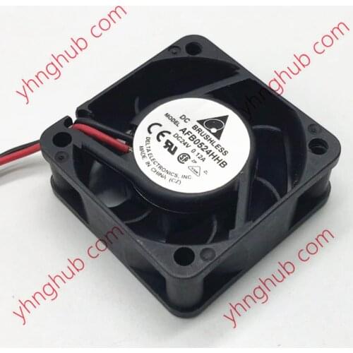 Delta Electronics AFB0524HHB DC 24V 0.12A 50x50x15mm 2-Wire Server Cooling Fan