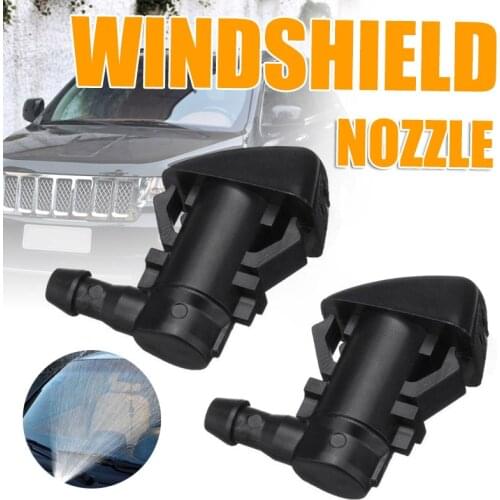 For Jeep 2pcs Plastic Windshield Wiper Spray Jet Washer Nozzle Support Grand Cherokee 05-18 Accessories