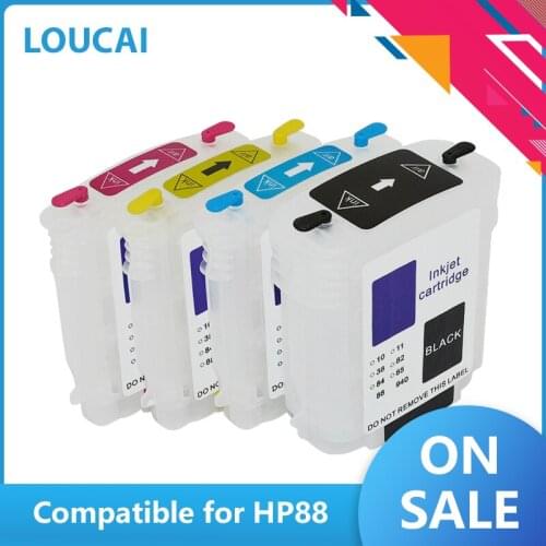 Refillable Ink Cartridges Compatible For HP 88 Officejet Pro K550 K550dtn K550dtwn K5400dn K8600 L7590 printer