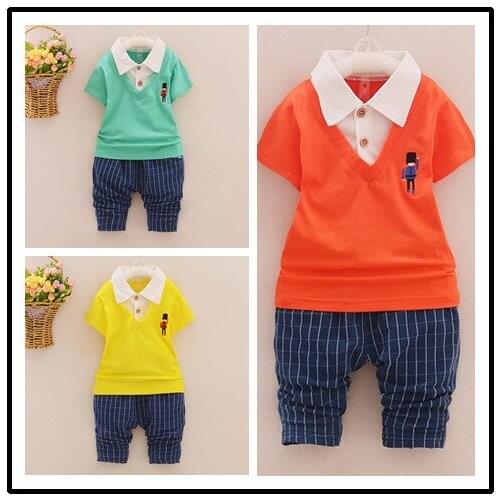 Baby Girls/Boys Set Summer New ChildrenS Clothing Set Kids Baby Fashion Suits Short Sleeve Casual Compassionate Suit