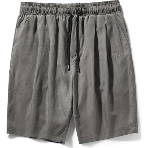 2021 New Mens Shorts Solid Color Five-point Pants Summer Trend Beach Pants Sports Mens Casual Lace-up All-match Shorts