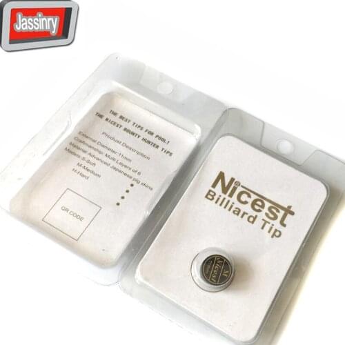 Free shipping 6pcs Professional NICEST Bounty Hunter tips Black 6layers Japanese pigskin Snooker cue tips 11mm Hardness S/M/H