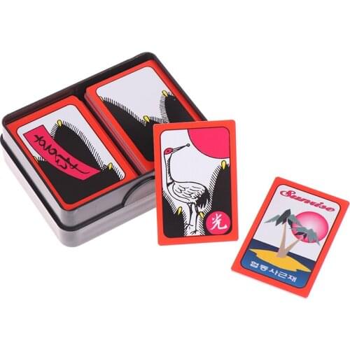 Family Party Table Game Korean Japanese PVC Waterproof MahjongBoard Game Cards Popular Go Stop Hanafuda Cards