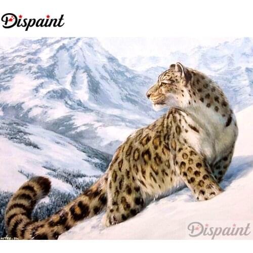Dispaint Full Square/Round Drill 5D DIY Diamond Painting "Animal leopard" Embroidery Cross Stitch 5D Home Decor A11666