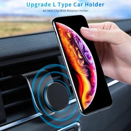 New Magnetic Car Phone Holder Mini Air Vent Clip Mount 360 Metal Magnet Mobile Stand For iPhone 11 Pro Max Smartphones In Car