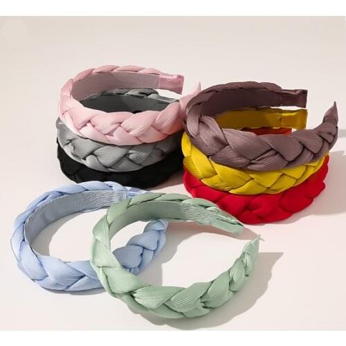 Hair Accessories Creative Twist Braid Headband Bezel Korean Twists Hairband Women Elegant Velvet Hair Hoop