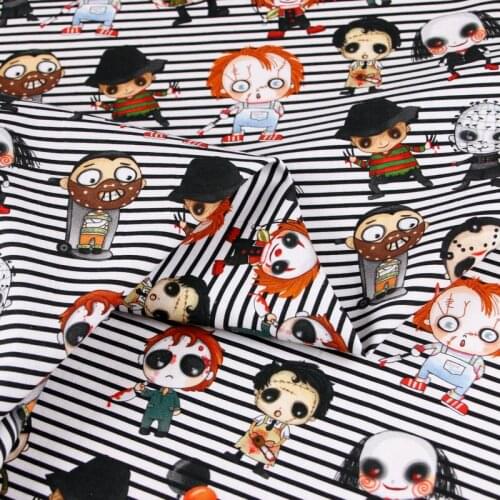Half Meter Cartoon 100% Cotton Fabric Printed Sewing Quilting Fabrics Needlework Material DIY Handmade Cloth Accessories
