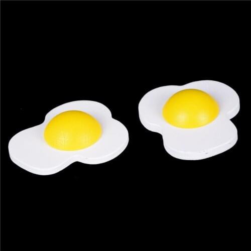 Developmental Wooden Magnetic Omelette Egg Yolk Fun Kitchen Food Pretend Role Play Children Toy