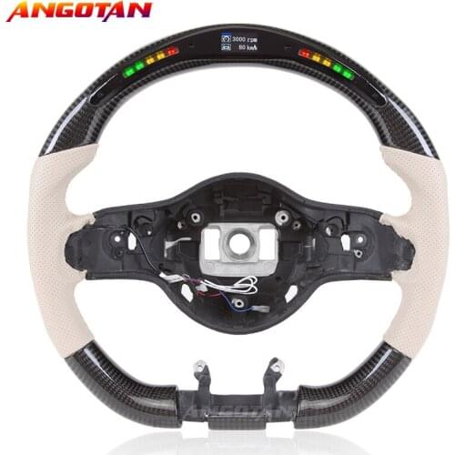 Carbon Fiber Steering Wheel Fit For Merced Sprort Car volante esportivo with LED Racing Car Steering Wheel