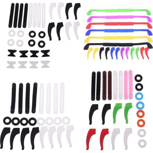 1 Set Silicone Anti-slip Round Eyeglass Retainers Nose Pads Ear Hooks Glasses