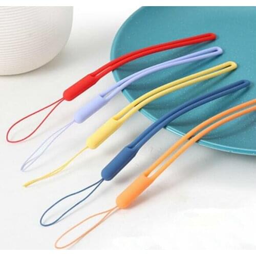 50pcs 19cm Luqid Silicone Hand Wrist Lanyard Strap For Mp3 4 USB Flash Drive key Keychain ID Badge Holder Mobile Phone Strap