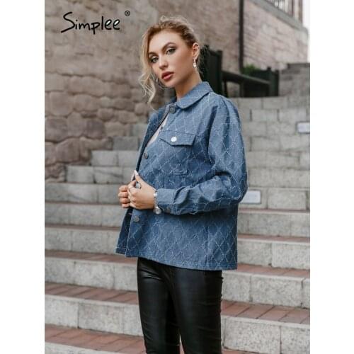 SIMPLEE Women's Blue Jackets