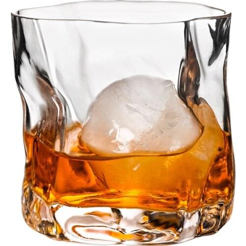 250ml Creative Distorted Shape Whisky Glasses Old Fashioned Glass Cocktail Glasses