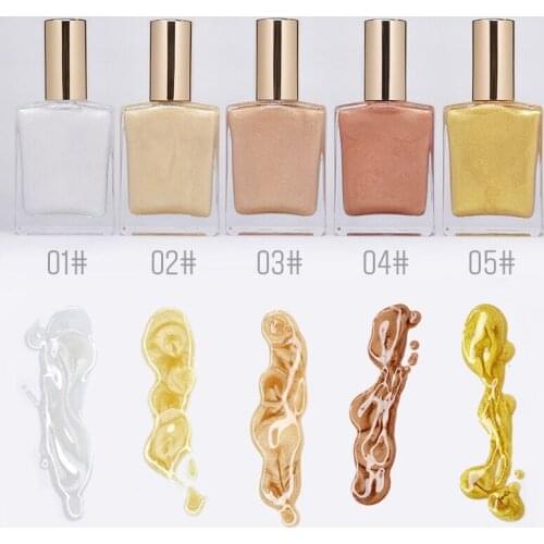 Private Label Makeup Liquid Highlight Spray Face Body Long Lasting Pigment Foundation Highlighter Custom Logo