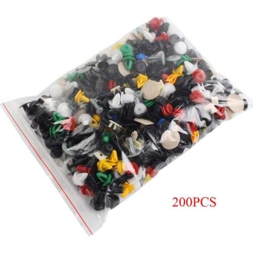 50/100/200pcs Universal Mixed Car Fastener Clips Bumper Door Trim Panel Fender Liner Clips Retainer Pin Rivet Car Accessories