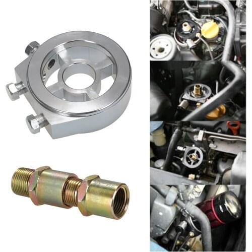 Universal Car Oil Temperature gauge and Oil Pressure gauge Cooler Filter Cooler Sandwich Adapter Relocation kit Connectors