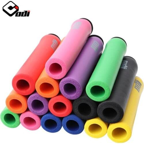 ODI Bike Grips Damping Bicycle Handlebar Grips Anti-slid Mountain Bike Handle with Bar End Plug Cycling Bmx Bike Parts