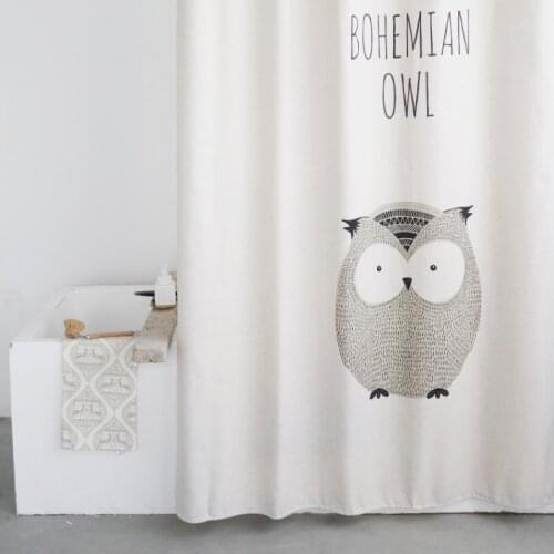 2021 NEW not in Owl print Waterproof Shower Curtain Sanitary Partition Curtains Thickened Anti-mold Cloth Home Decor Accessories