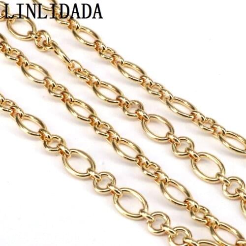 3 Meters, Gold Color Link Chain, Jewelry Findings, Beading Suppliers, Jewelry bracelet/necklace accessories