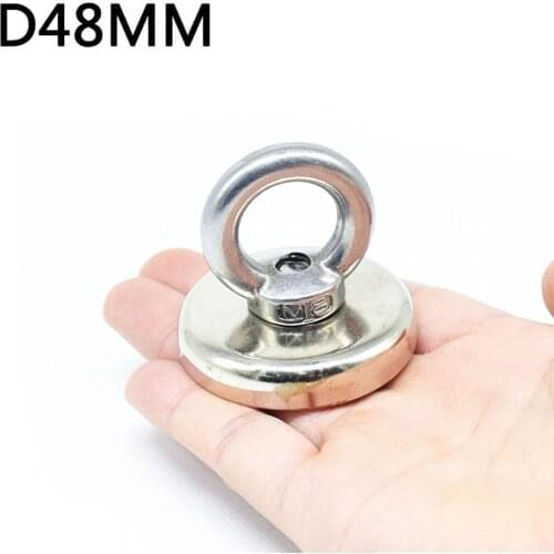 1/2/3 pcs D48mm profondo di salvataggio di pesca gancio magnete Al Neodimio Forte Magnete Al Neodimio di pesca magneti mare