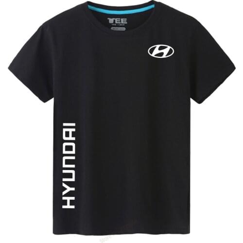 2019 Cotton Classic cotton summer men Hyundai T-Shirt man Tops Tee solid colour T shirt