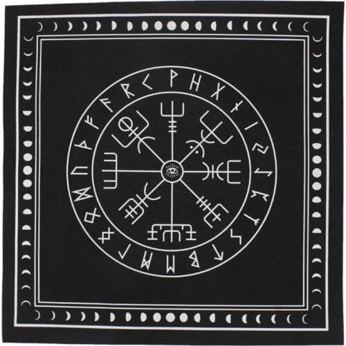 50*50cm Non-woven Tarot Tablecloth Rune Divination Altar Patch Tarot Table Cover Y4UB