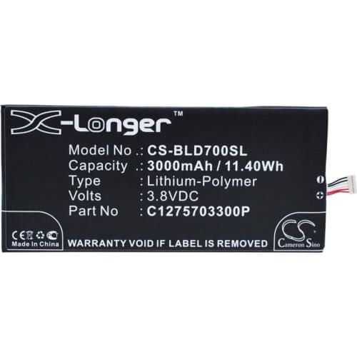 Cameron Sino 3000mah battery for BLU D700 D700A D700i S480u Studio 7.0 HD Mobile, SmartPhone Battery