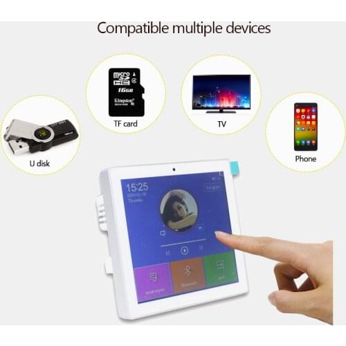 Bluetooth In Wall Amplifiers Smart Home Audio Theater AMP Board Mini Wireless FM Radio,USB,TF Background Music Player System