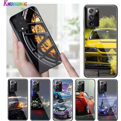 Bright Black Cover Engine Automotive car for Samsung S20 Ultra Plus A91 A81 A71 A51 A41 A31 A21 A21S A11 5G Phone Case