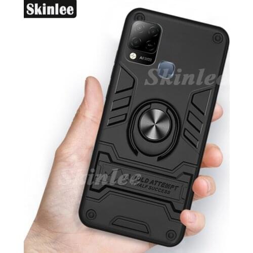 Skinlee For Infinix Hot 10S Case Shockproof Rhinoceros Armor Phone Case Holder Finger Ring Magnetism For Infinix Hot 10 S Cover