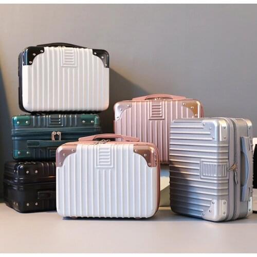 Mini 14 Inches Small Suitcase Ladies Fashion Cosmetic Storage Suitcases Waterproof Travel Duffle Bag Multifunction Hand Luggage