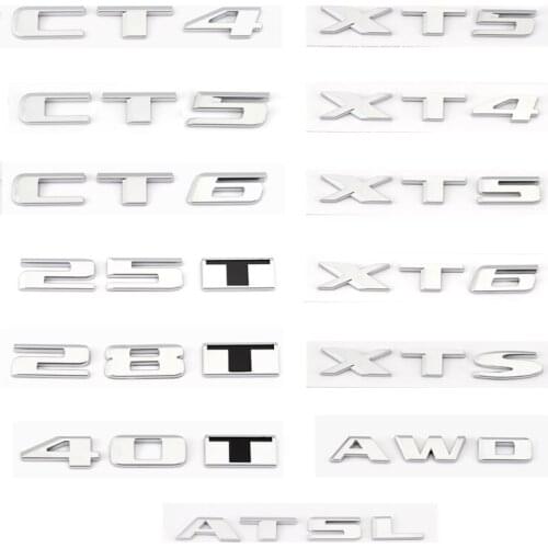 CT4 CT5 CT6 XT4 XT5 XT6 XTS 25T 28T 40T AWD ATSL Emblem Badge Decals Car Sticker For Cadillac Escalade Deville Tiburon Seville