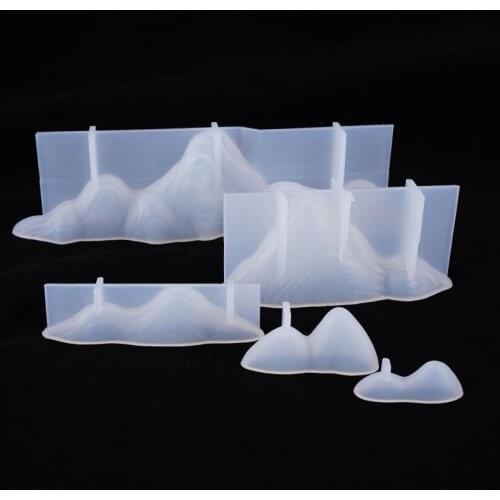 DIY Crystal Epoxy Mold Rockery Decoration Mould Decoration Tabletop Home Mountain Peak Silicone Mould