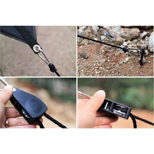 Guy Line Runner Camping Tent Awning Rope Pulley Ratchet Hangers Tensioner