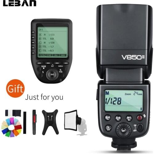 Godox V850II Speedlight Li-ion Battery Speedlite Flash Light + XPro-C/N/S/F/O Flash Trigger for Canon Nikon Sony Fuji Olympus