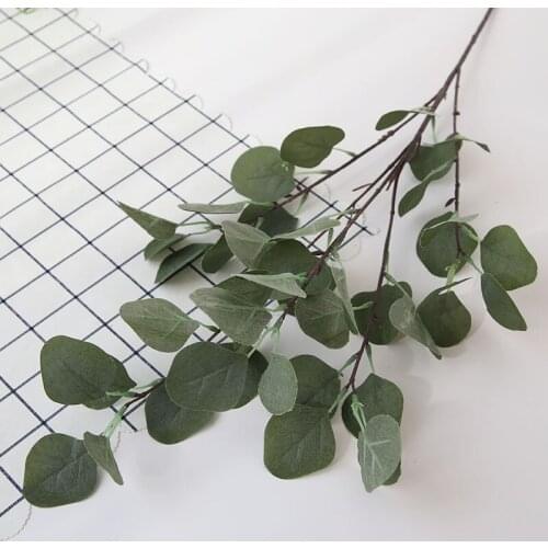 Artificial Plant Artificial Eucalyptus Leaves Family Floral Wedding Decoration Bridal Bouquet Filling Plant 2 Branches